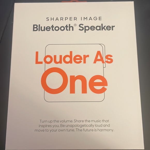 NIB Sharper Image Louder as One Bluetooth Speaker - Picture 2 of 4